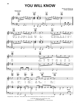 page one of You Will Know (Piano, Vocal & Guitar Chords (Right-Hand Melody))