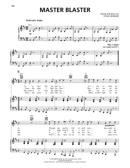 page one of Master Blaster (Piano, Vocal & Guitar Chords (Right-Hand Melody))