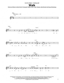 page one of Walk (Bass Guitar Tab)