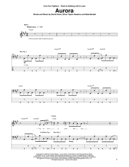 page one of Aurora (Bass Guitar Tab)