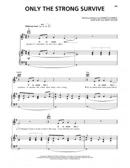 page one of Only The Strong Survive (Piano, Vocal & Guitar Chords (Right-Hand Melody))