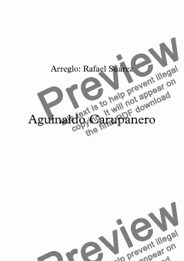page one of Aguinaldo Carupanero
