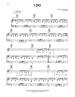 page one of I Do (Piano, Vocal & Guitar Chords (Right-Hand Melody))
