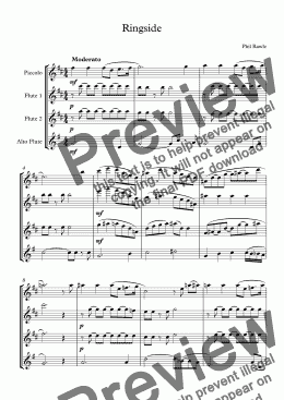 page one of Ringside - Flute Quartet