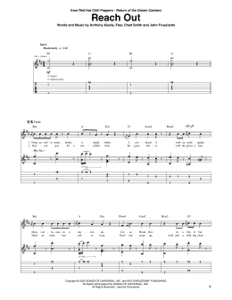 page one of Reach Out (Guitar Tab)
