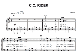 page one of C.C. Rider (Easy Piano)