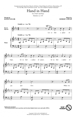 page one of Hand In Hand (2-Part Choir)