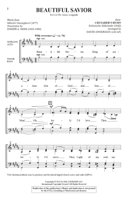page one of Beautiful Savior (SATB Choir)