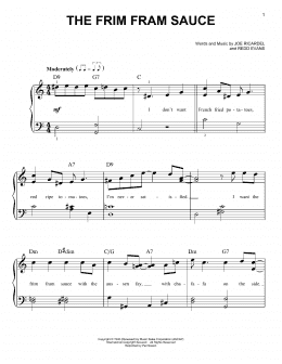 page one of The Frim Fram Sauce (Very Easy Piano)