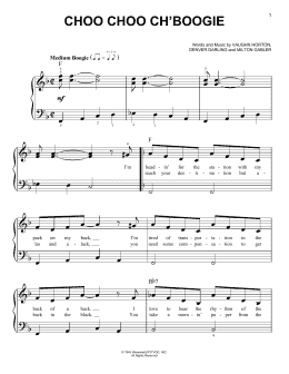 page one of Choo Choo Ch' Boogie (Very Easy Piano)