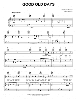 page one of Good Old Days (Piano, Vocal & Guitar Chords (Right-Hand Melody))