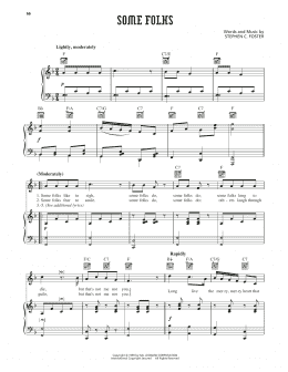 page one of Some Folks (Piano, Vocal & Guitar Chords (Right-Hand Melody))