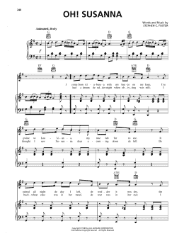 page one of Oh! Susanna (Piano, Vocal & Guitar Chords (Right-Hand Melody))