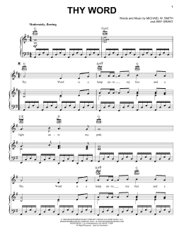 page one of Thy Word (Piano, Vocal & Guitar Chords (Right-Hand Melody))