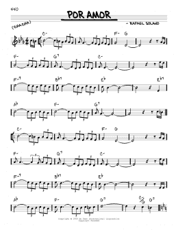 page one of Por Amor (Real Book – Melody & Chords)