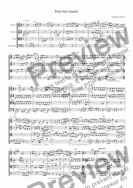 page one of  Pulse Hex String Quartet 