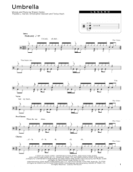 page one of Umbrella (Drum Chart)