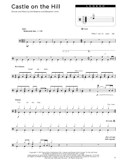 page one of Castle On The Hill (Drum Chart)