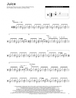 page one of Juice (Drum Chart)