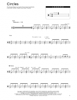 page one of Circles (Drum Chart)