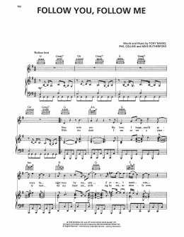 page one of Follow You, Follow Me (Piano, Vocal & Guitar Chords (Right-Hand Melody))