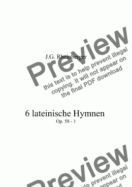 page one of 6 lateinische Hymnen  Op. 58 - N°1 Omnes de Saba