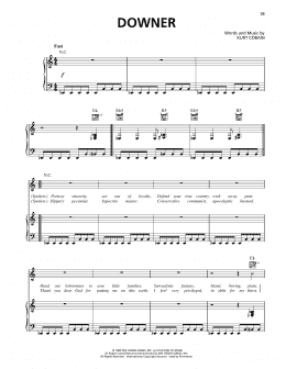 page one of Downer (Piano, Vocal & Guitar Chords (Right-Hand Melody))