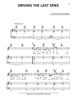 page one of Driving The Last Spike (Piano, Vocal & Guitar Chords (Right-Hand Melody))