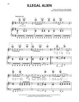 page one of Illegal Alien (Piano, Vocal & Guitar Chords (Right-Hand Melody))