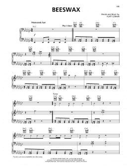 page one of Beeswax (Piano, Vocal & Guitar Chords (Right-Hand Melody))