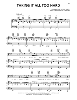 page one of Taking It All Too Hard (Piano, Vocal & Guitar Chords (Right-Hand Melody))