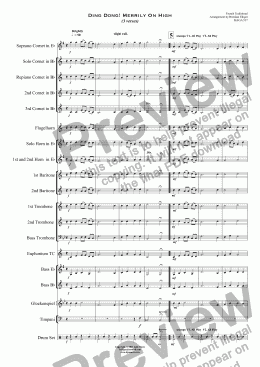 page one of Ding Dong! Merrily On High (Christmas) - Brass Band