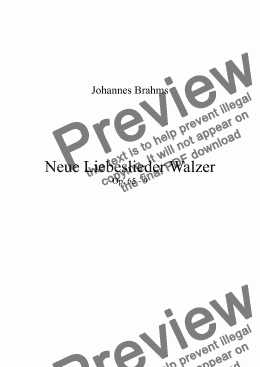 page one of Neue Liebeslieder Walzer Op. 65 - Nº9 Nagen am Herzen