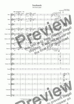 page one of Sarabande from 'Pour le piano'