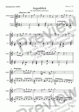 page one of Augenblick (ABP/Score &Parts)