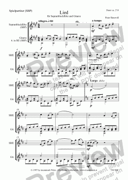 page one of Lied (SBP/Score/Parts)