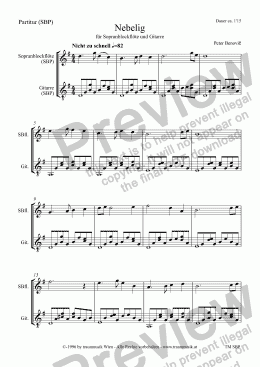 page one of Nebelig (SBP/Score & Parts)