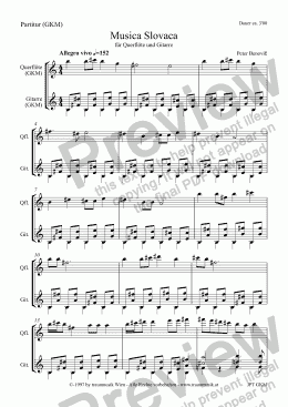 page one of Musica Slovaca (GKM/Score & Parts) - with alternate parts