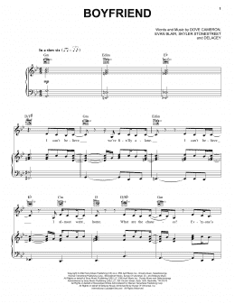 page one of Boyfriend (Piano, Vocal & Guitar Chords (Right-Hand Melody))