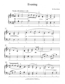 page one of Evening (Educational Piano)