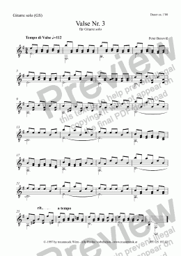 page one of Valse Nr. 3 (GS)