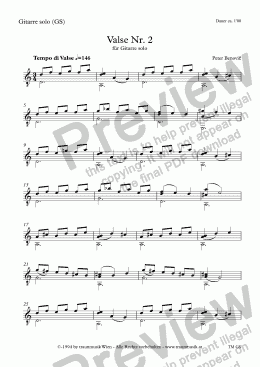 page one of Valse Nr. 2 (GS)
