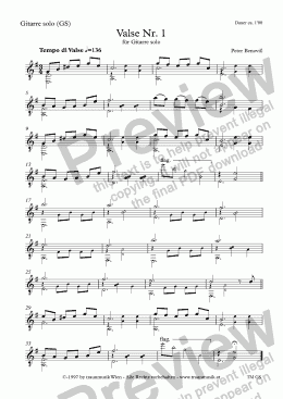 page one of Valse Nr. 1 (GS)