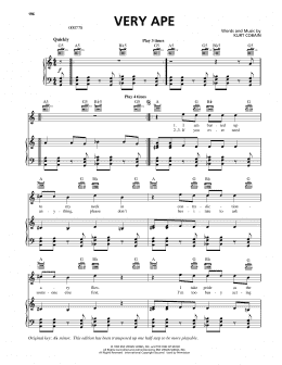 page one of Very Ape (Piano, Vocal & Guitar Chords (Right-Hand Melody))