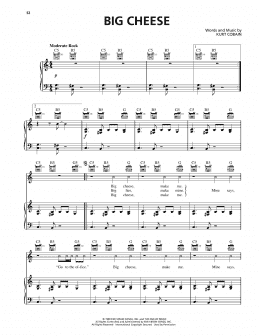page one of Big Cheese (Piano, Vocal & Guitar Chords (Right-Hand Melody))