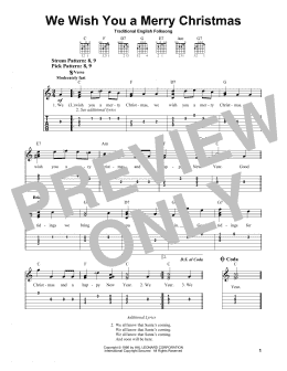 page one of We Wish You A Merry Christmas (Easy Guitar Tab)