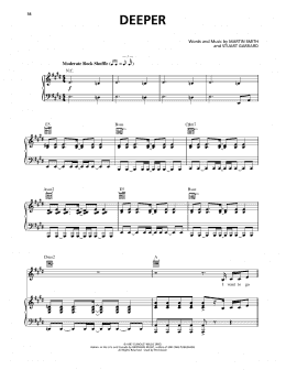 page one of Deeper (Piano, Vocal & Guitar Chords (Right-Hand Melody))