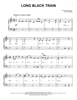 page one of Long Black Train (Very Easy Piano)