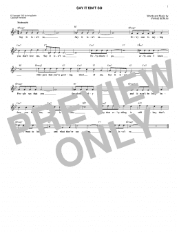 page one of Say It Isn't So (Lead Sheet / Fake Book)
