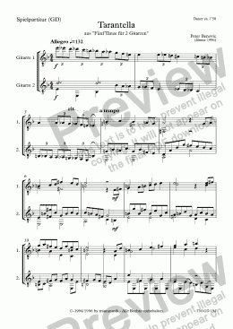 page one of Tarantella (GD/Score)